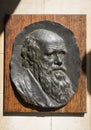 Charles Darwin Plaque in Cambridge Royalty Free Stock Photo